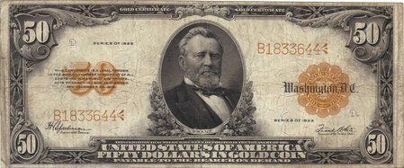 Old $50.00 bill